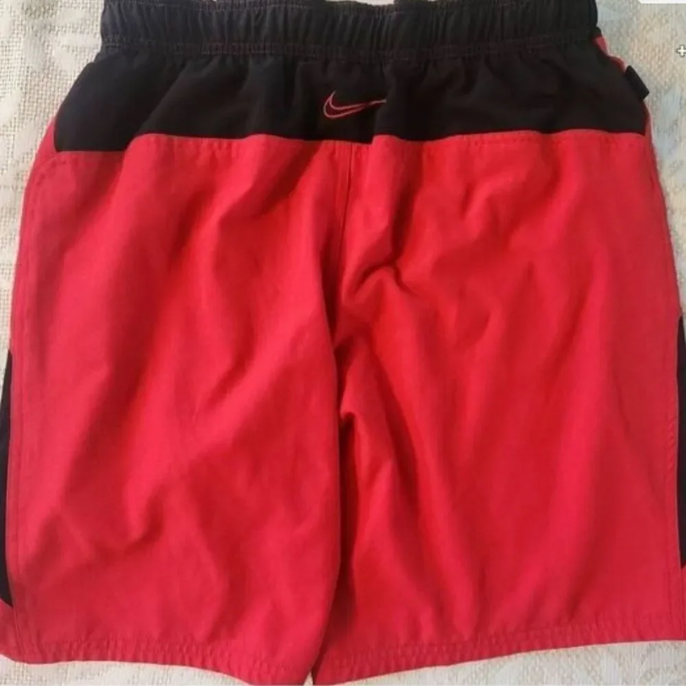 14 Nike Red Swim Board Shorts with Black Accent